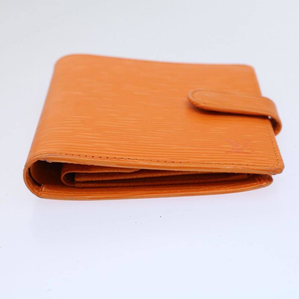 LOUIS VUITTON Epi Porte Billets Compact Bifold Wallet Mandarin M6355H Auth 58865 - Picture 6 of 16